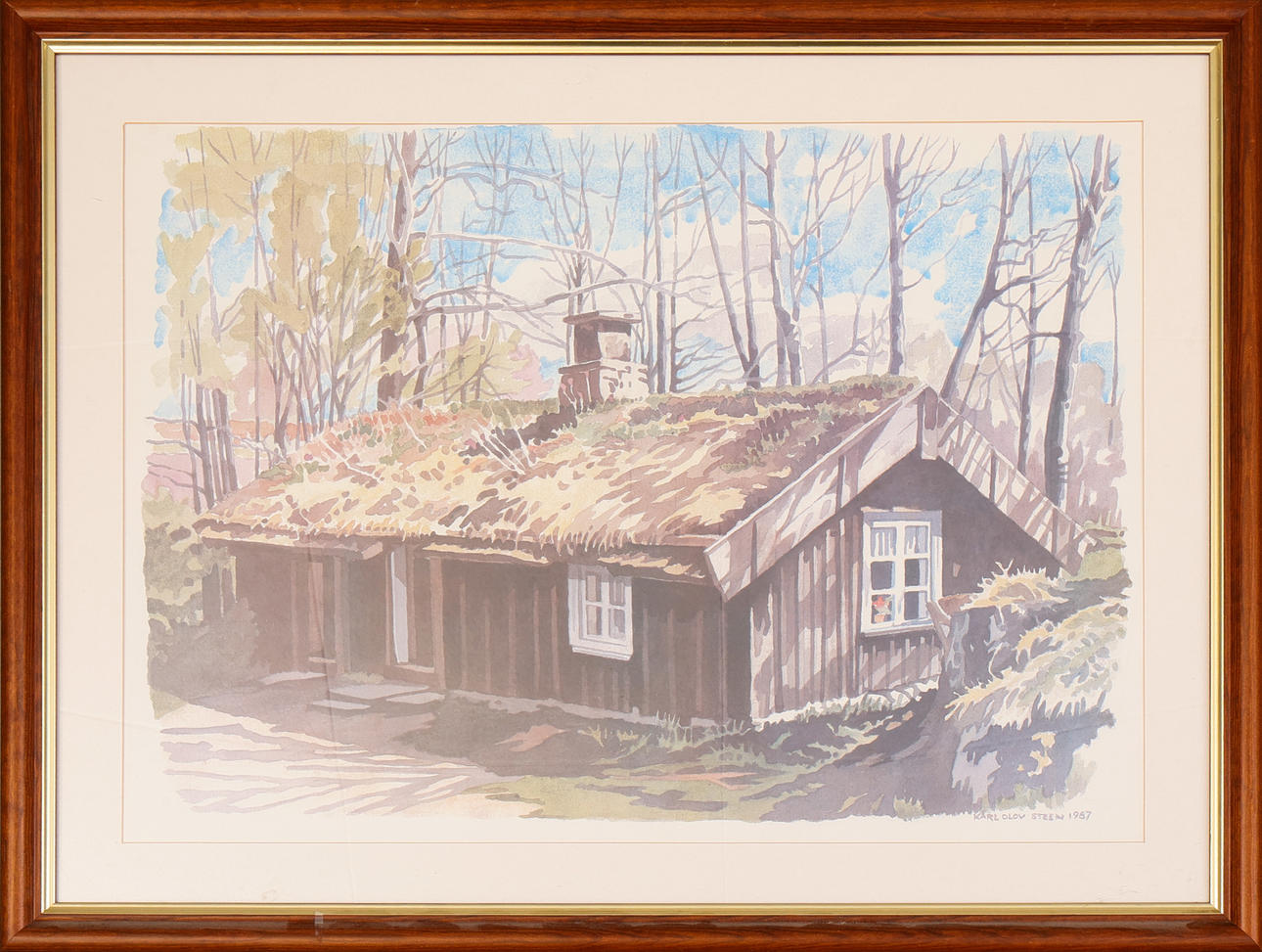 KARL-OLOV STEEN. Watercolour, signed, and dated 1987.