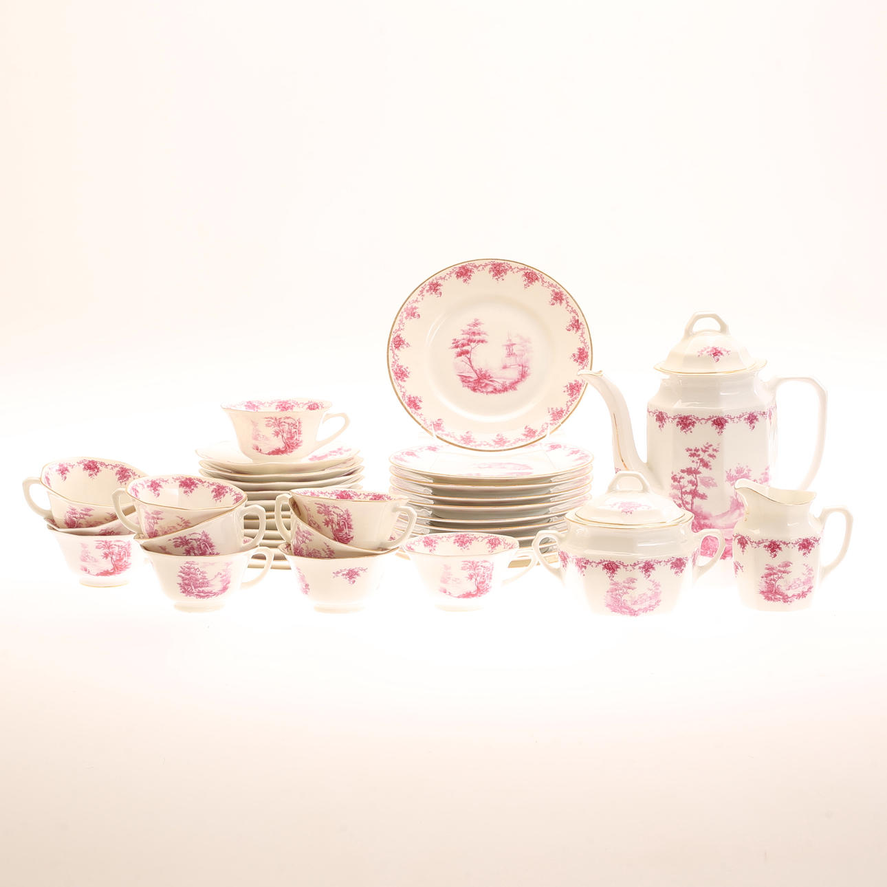 COFFEE SET, 25 pieces, porcelain, Lidköping.