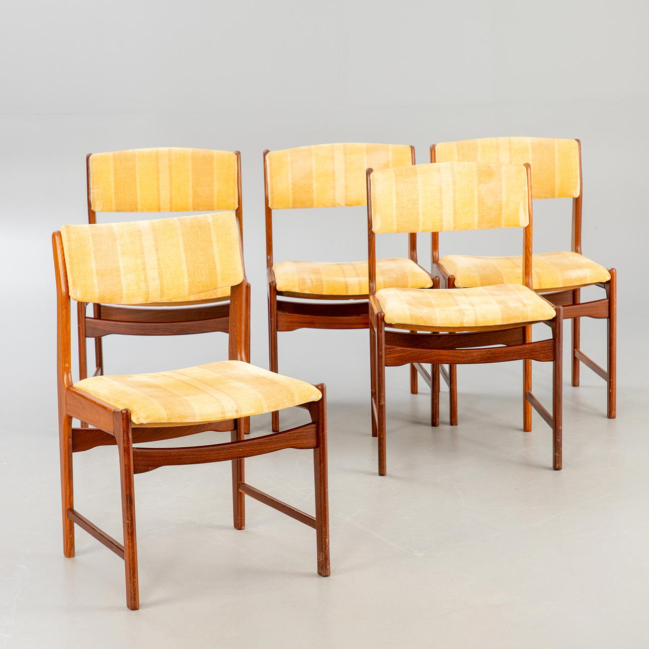 Dining room chairs, Denmark, 1960s (5).