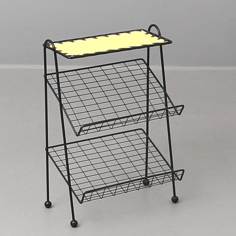 TIDNINGSSTÄLL, metall, 1950/60-tal.