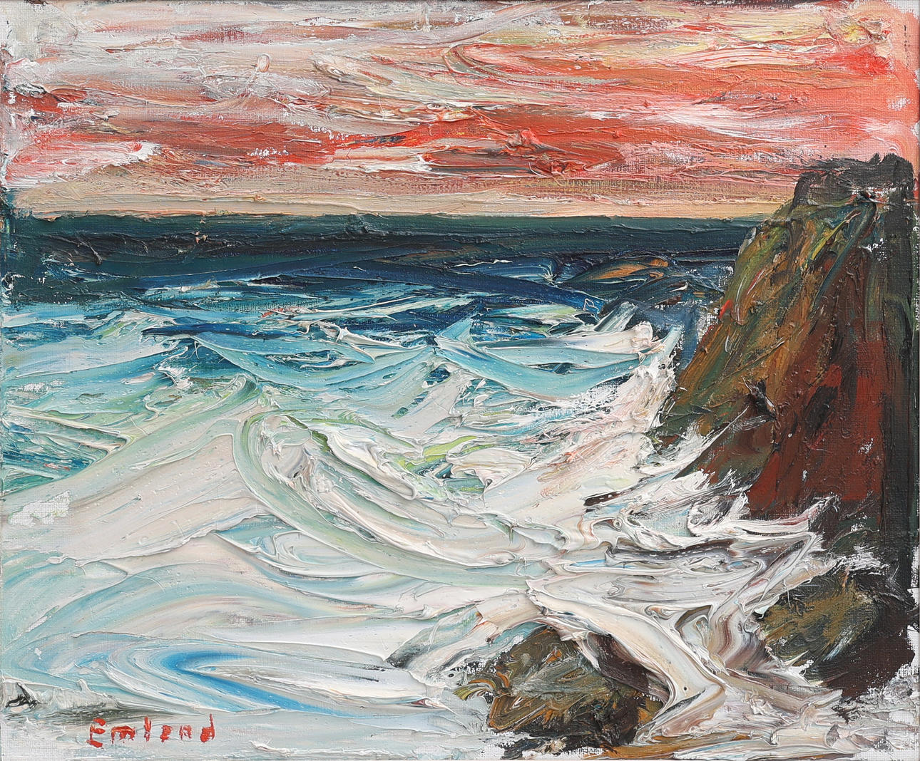 EINAR EMLAND. “SEA AND ROCKS”.