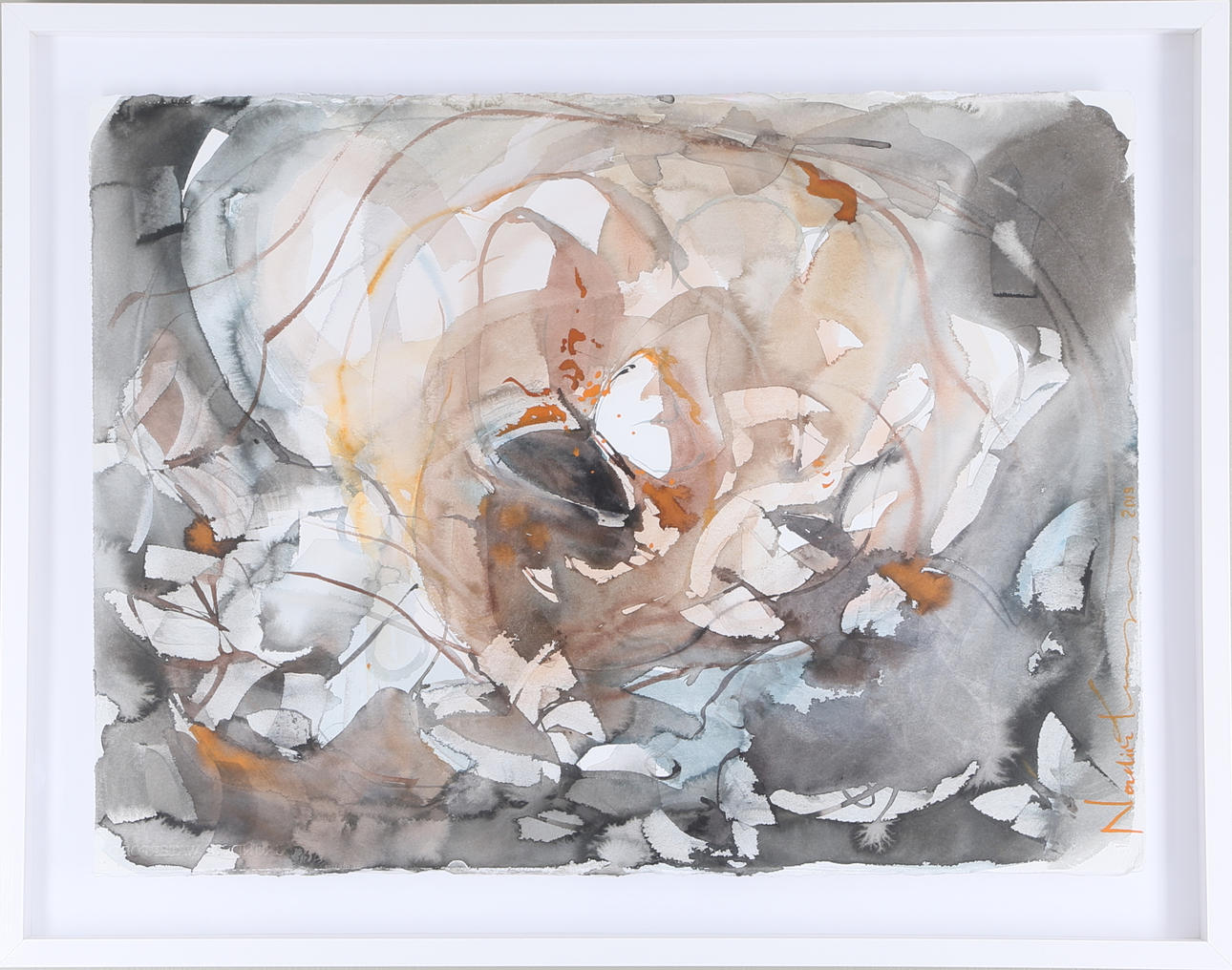 NADJIB KAMGAR. Komposition, akvarell,signerad.