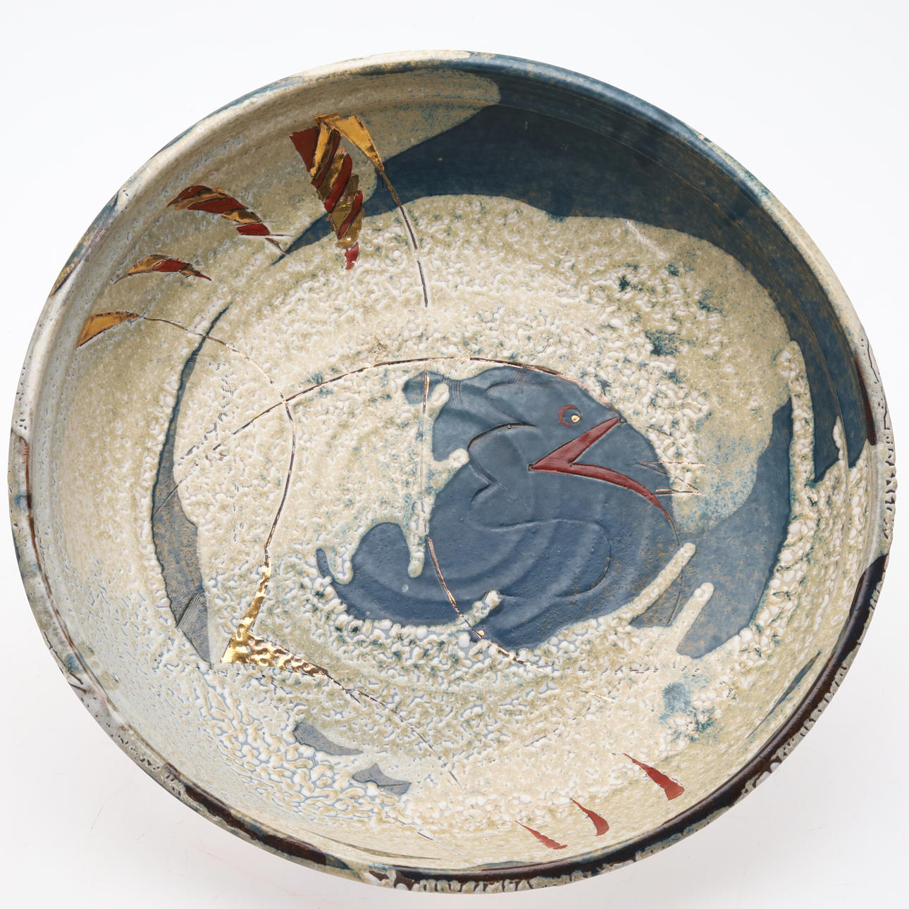 OIDENTIFIERAD KONSTNÄR. A bowl, glazed ceramic, signed Gunilla.