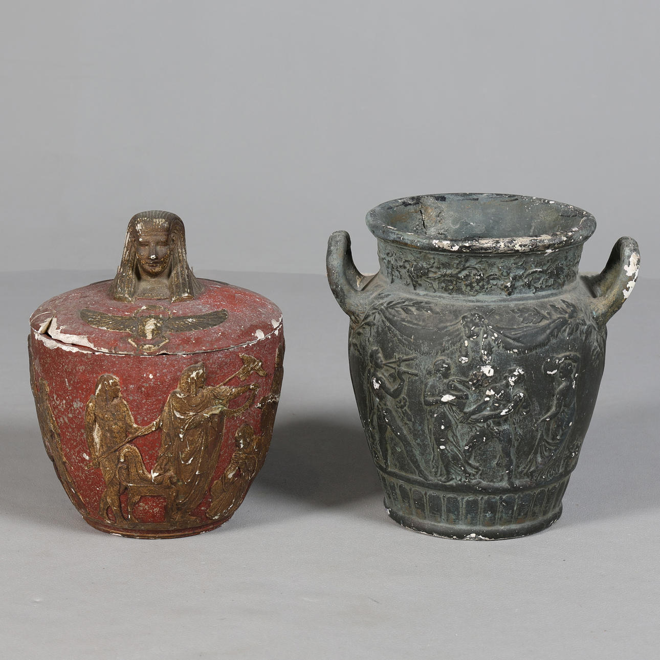 DOS RÉPLICAS DE VASIJAS ANTIGUAS (2).