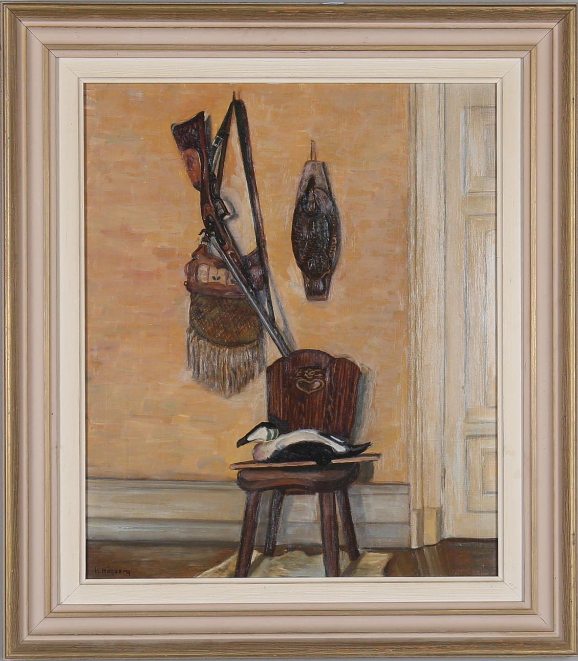 HANS HÖGBERG, olja på pannå, signerad.