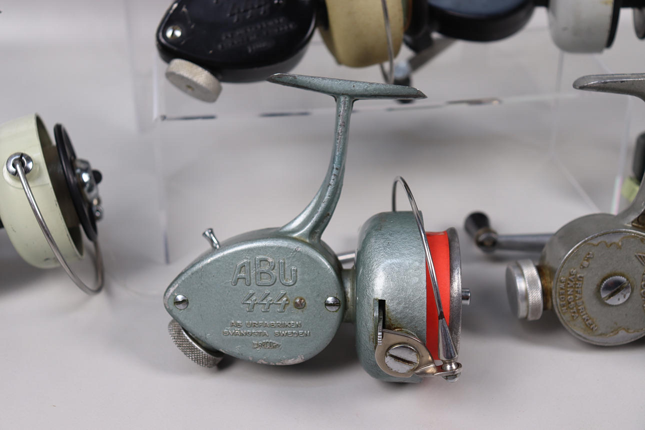 FISHING REELS, spool, ABU, Record, Swingsta, 8pcs. Collectables