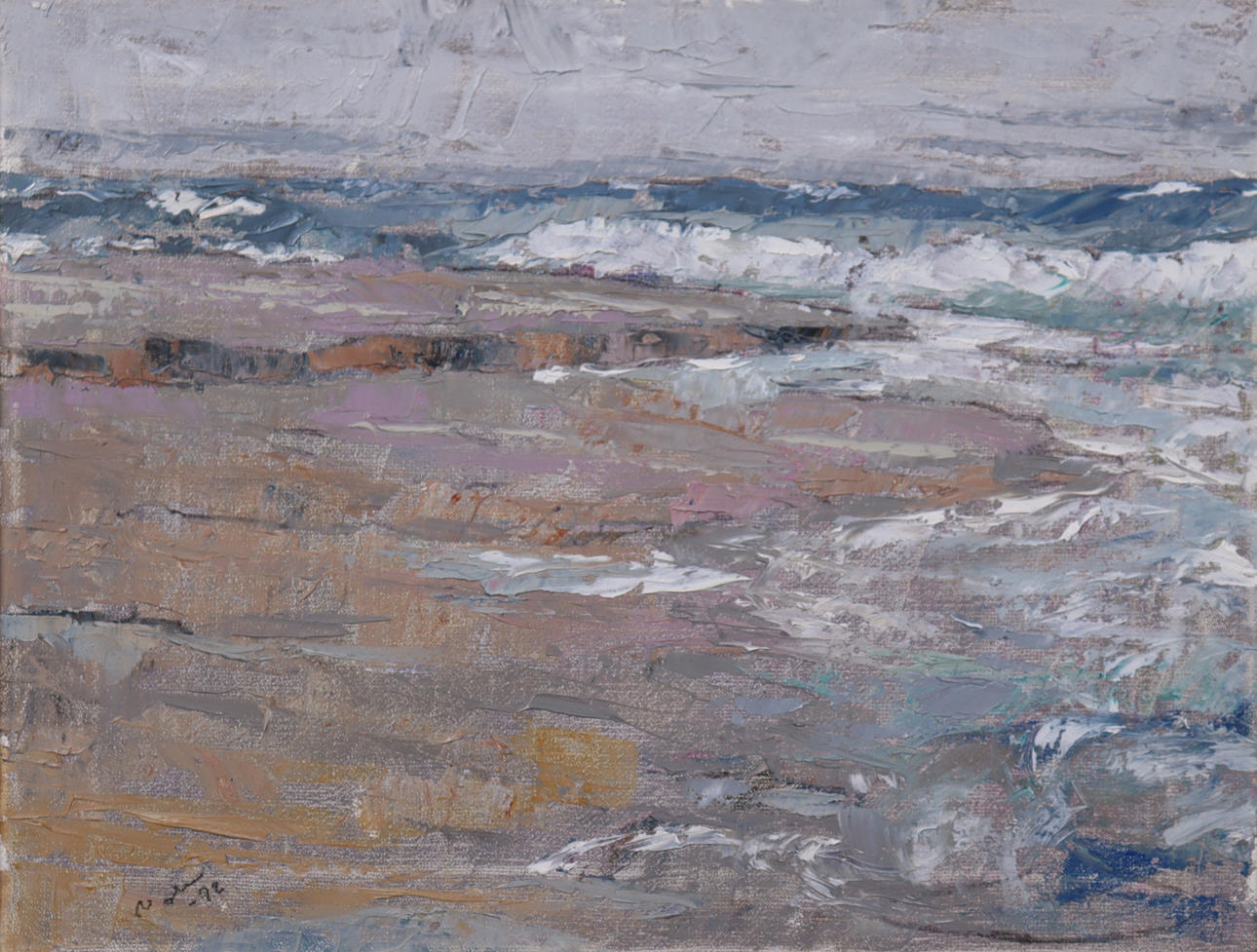 ARNOLD "NOLLE" SVENSSON. oil on canvas, “Simrishamnskust II”.