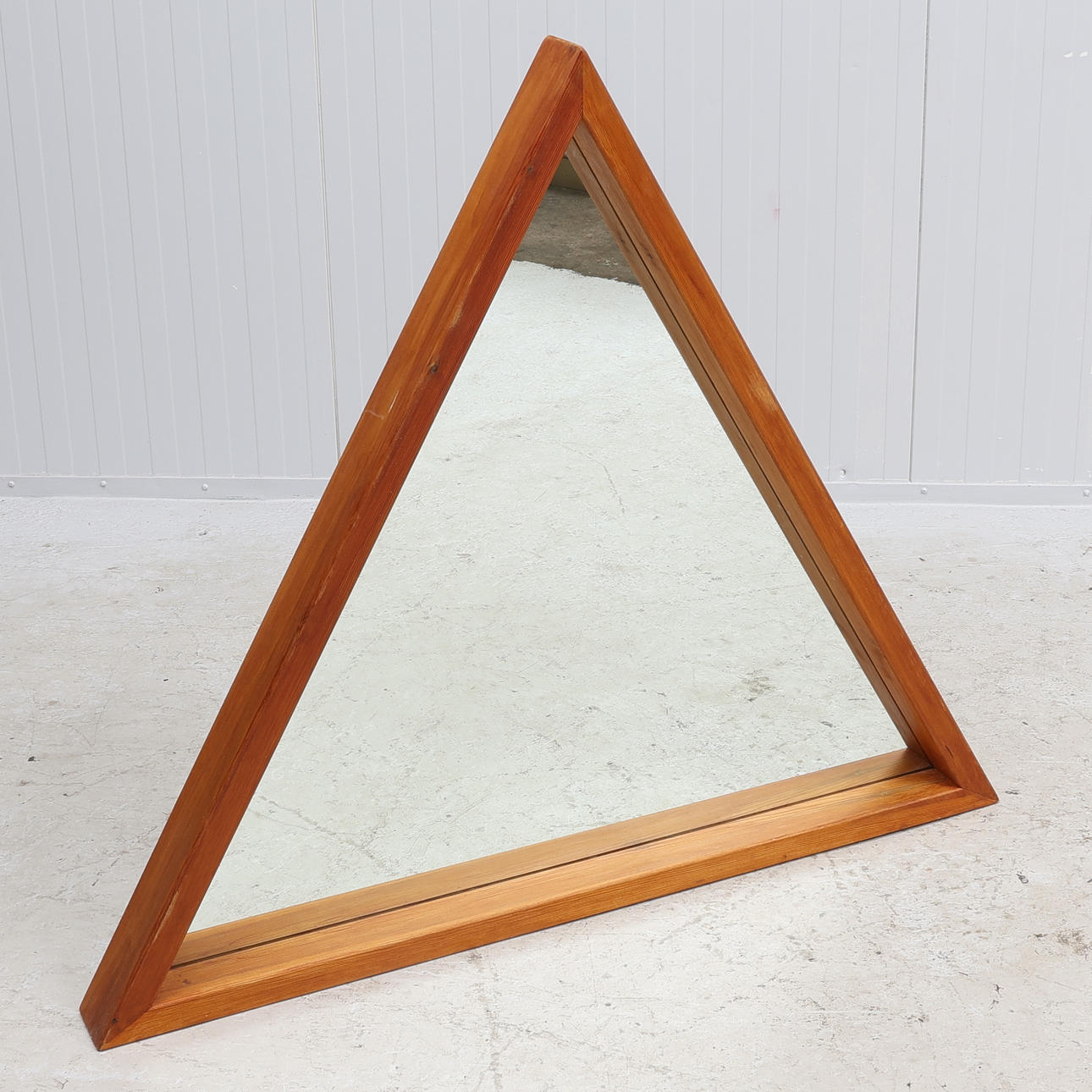 MIRROR, triangular, wood, Jämjö, Blekinge, contemporary.