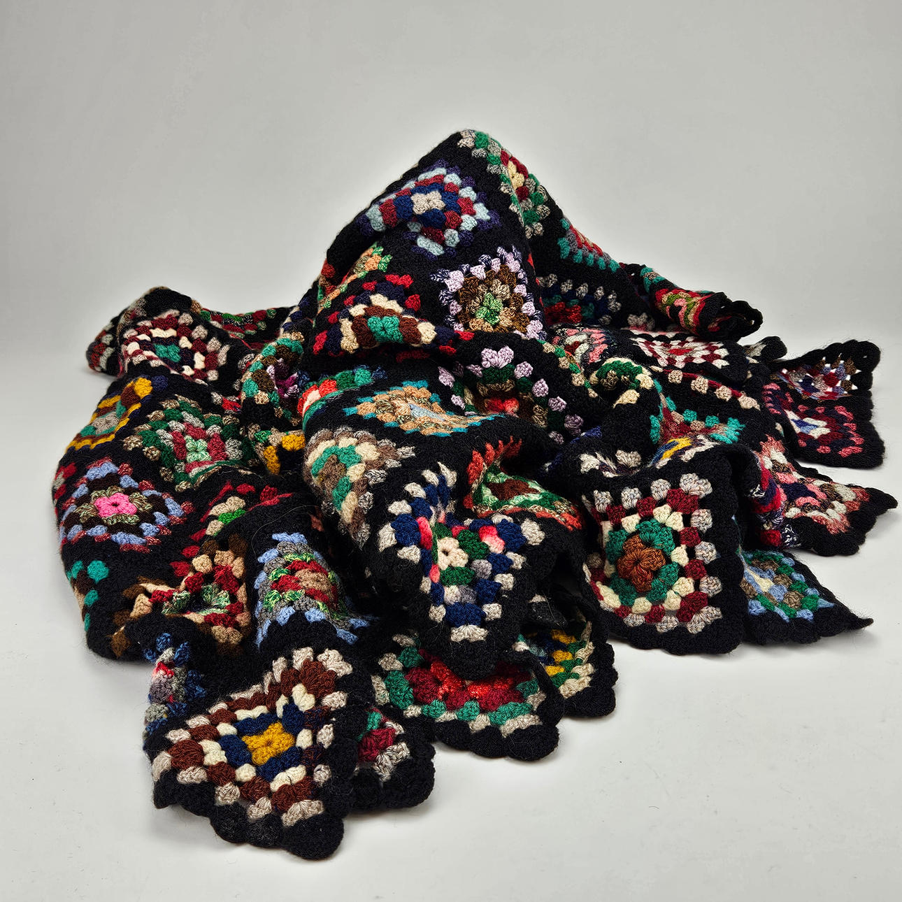 FELT, granny squares. 20th century.