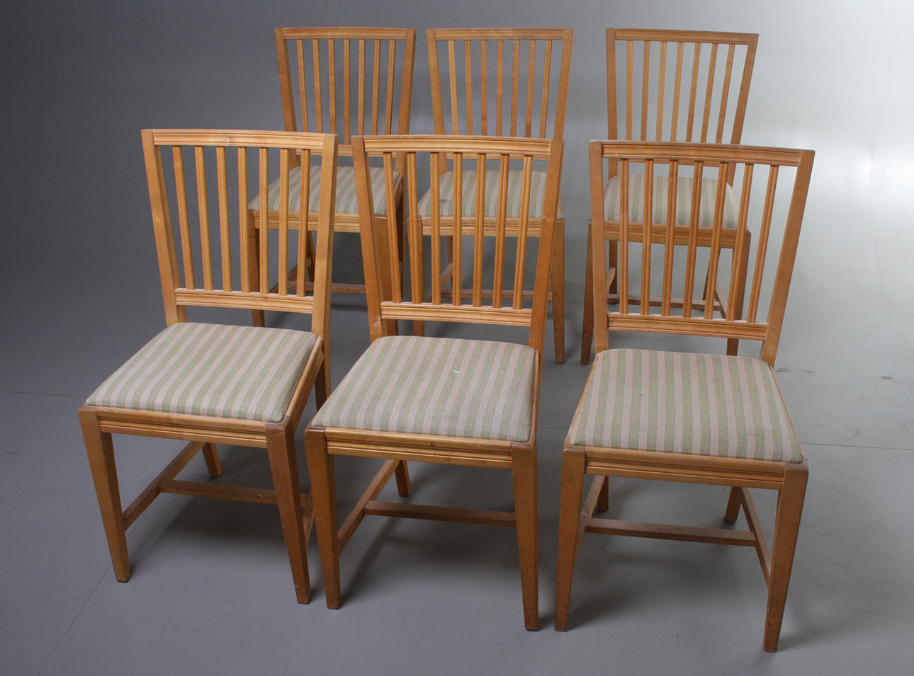 STOLAR, 6 st, Leksandsstolar, 1900-talets andra hälft.