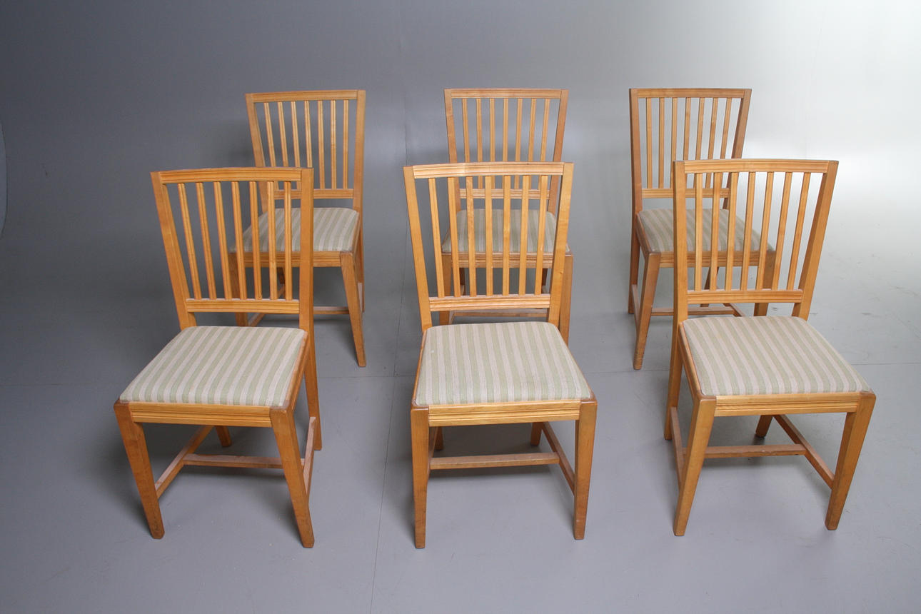 STOLAR, 6 st, Leksandsstolar, 1900-talets andra hälft.