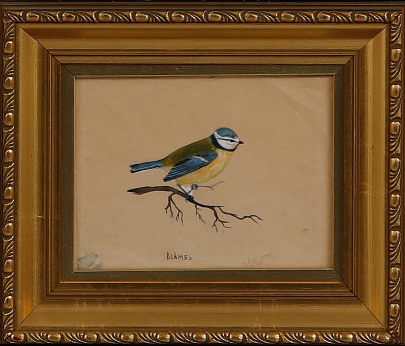 MOSSE STOOPENDAAL. “Blåmes”, watercolour, signed.