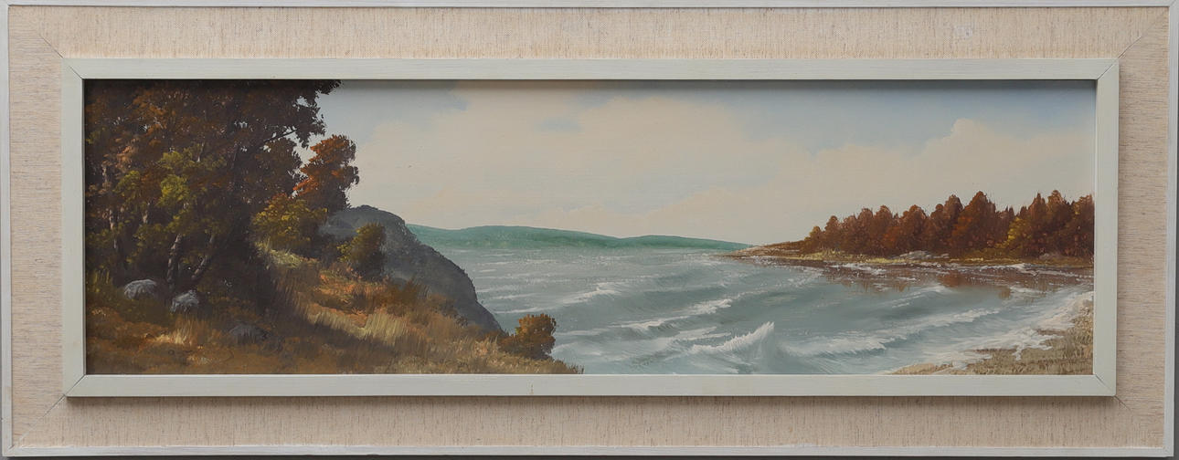 FRANS OSSIAN ANDERSSON. Oil on panel, 3 pieces, signed.