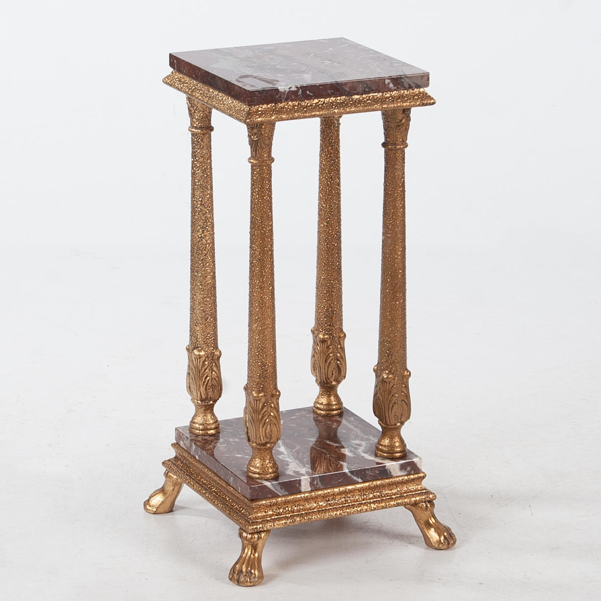 PEDESTAL, marble countertops.