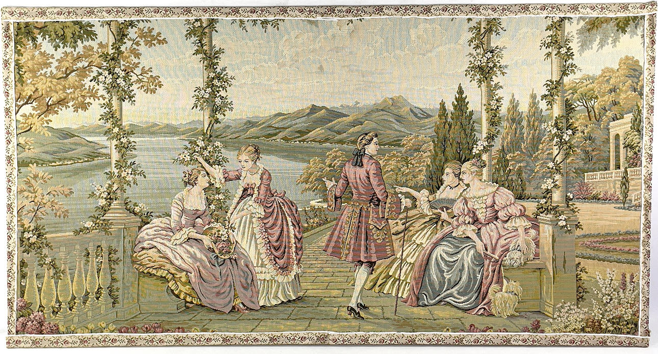 WALL HANGERS. Rococo style, textile.