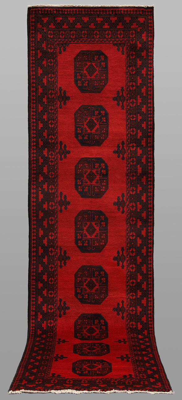ORIENTAL CARPET. Afghan, fine, runner, 293 x 83 cm.