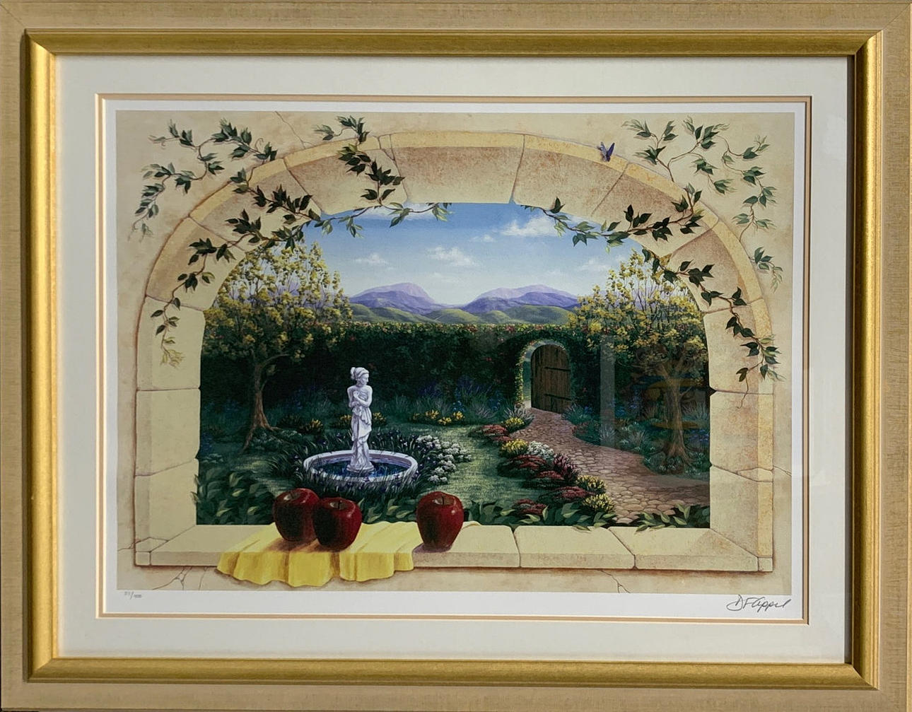 DINA FARRIS APPEL. "SECRET GARDEN" LITHOGRAPH.