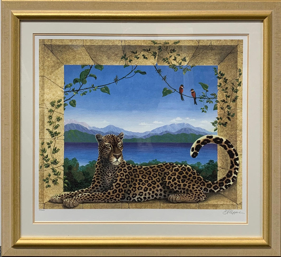 DINA FARRIS APPEL. "THE LEOPARD" LITOGRPAH.