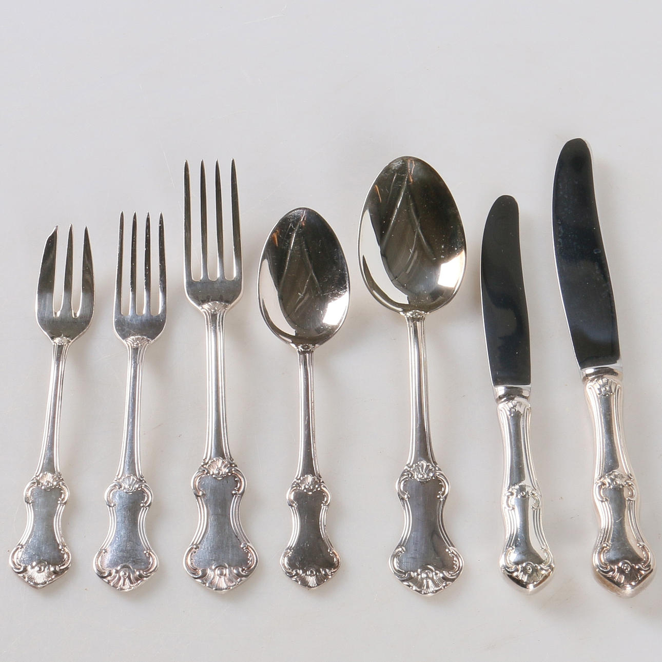 BESTICKSUPPSÄTTNING, nysilver, 84 delar, "Patricia", 1900-tal.