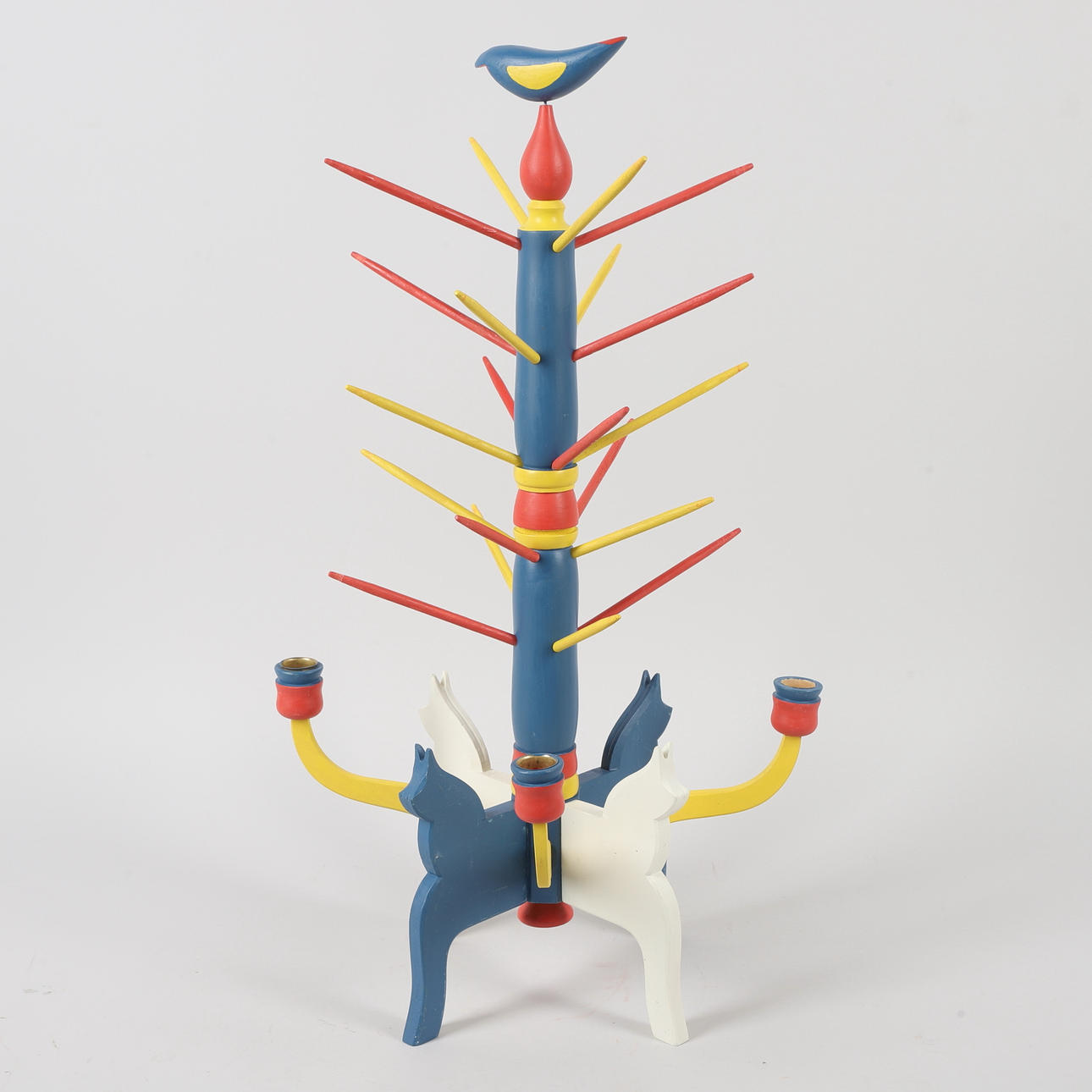 LYSESTAGE, „Blekingestaken“, malet træ, 20. årh.