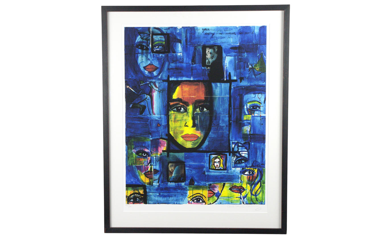 CAROLINA GYNNING. Lithograph, 47/75, composition faces, signed.