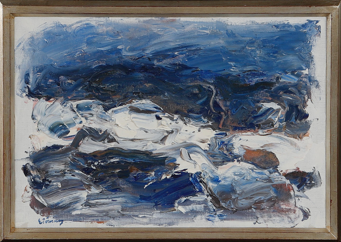 ERIK TÖRNING. Composition, oil on canvas, signed.
