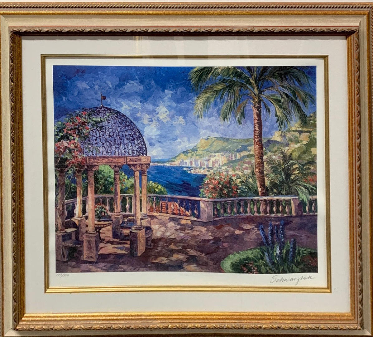 WALTRAUD VON SCHWARZBEK. LITHOGRAFIE „COTE D'AZUR“.