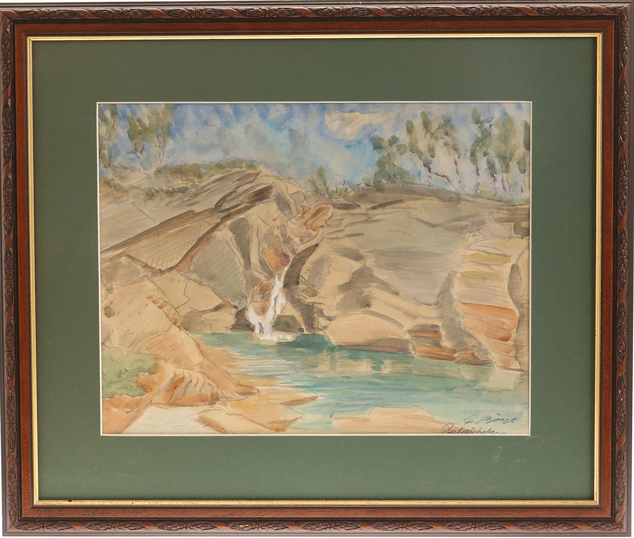 GIDEON BÖRJE. Watercolor, signed.