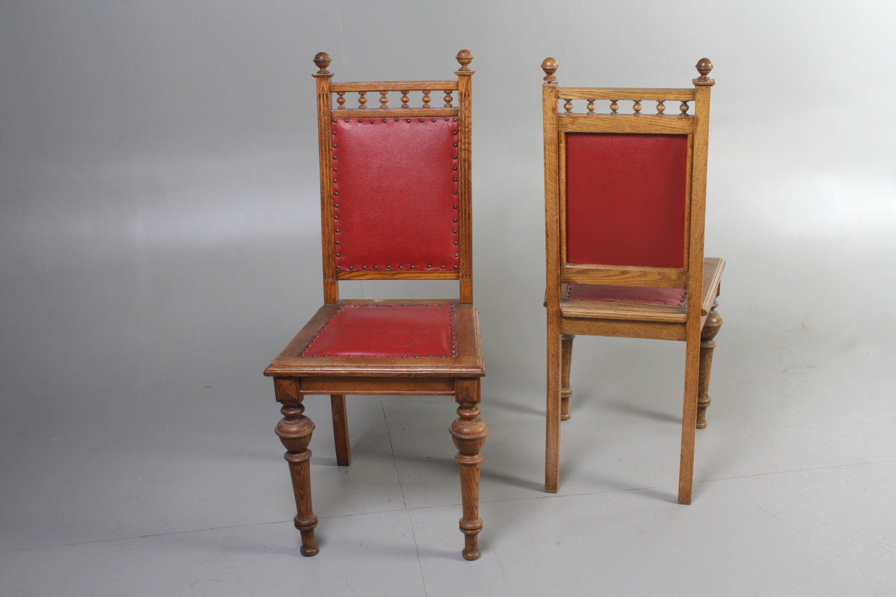 STOLAR, ett par, nyrenässans, sekelskiftet 18/1900-tal.