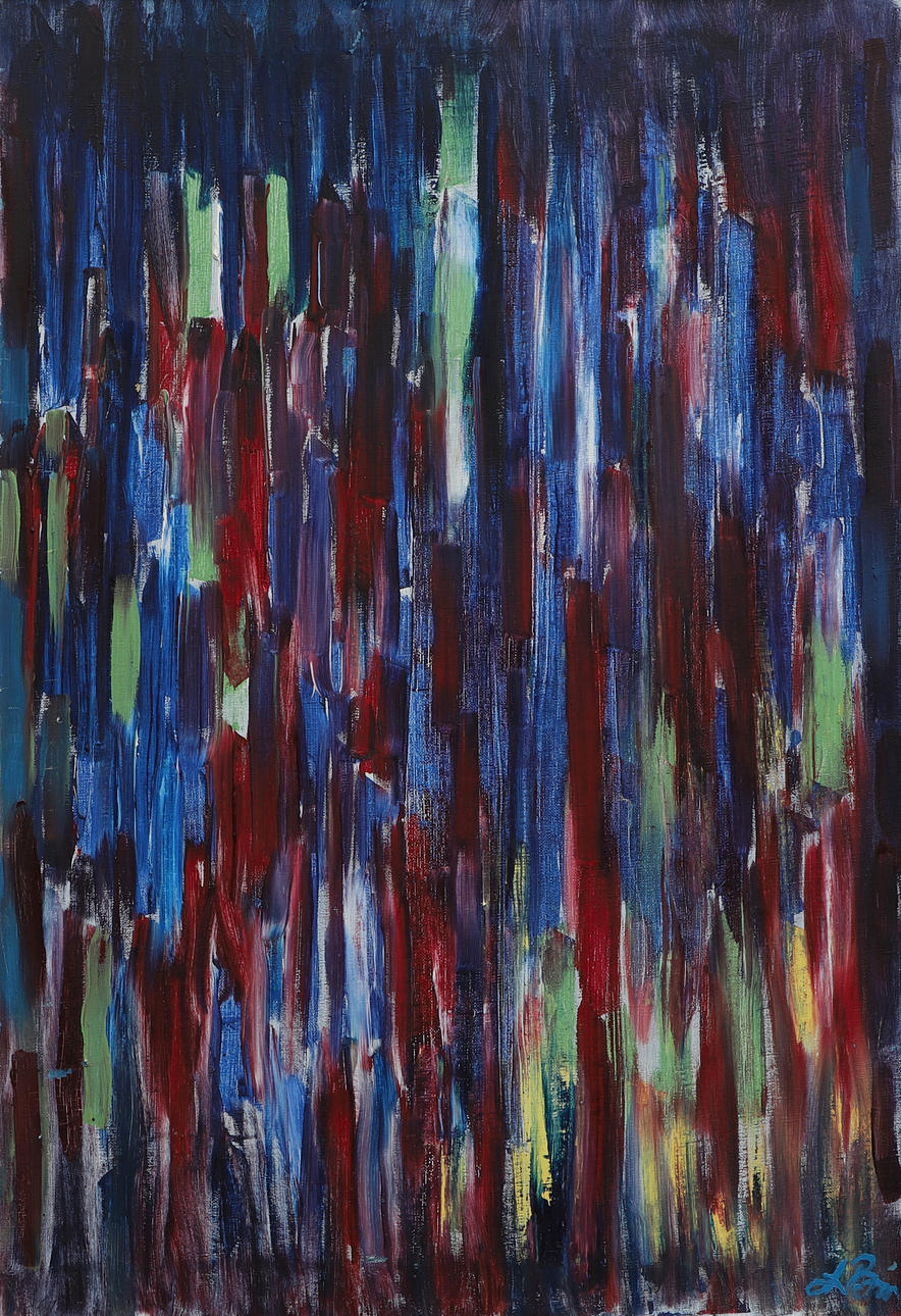 OIDENTIFIERAD KONSTNÄR. Oil on canvas, composition, signed.