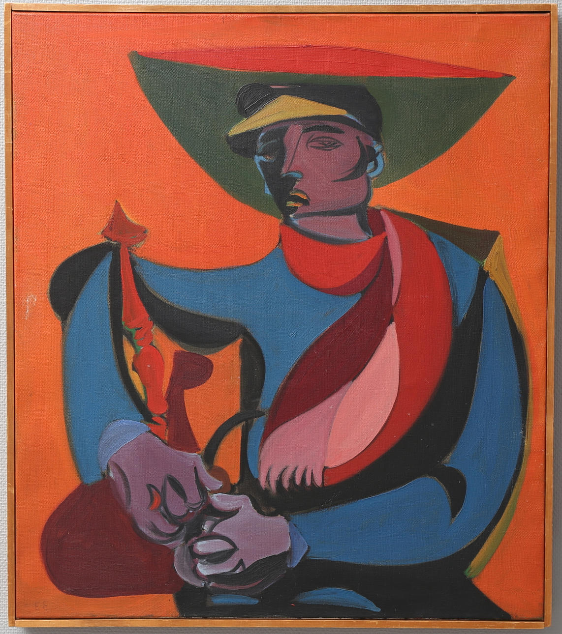 ERIC ELFWÉN. Figure. Oil on canvas, signed EE.