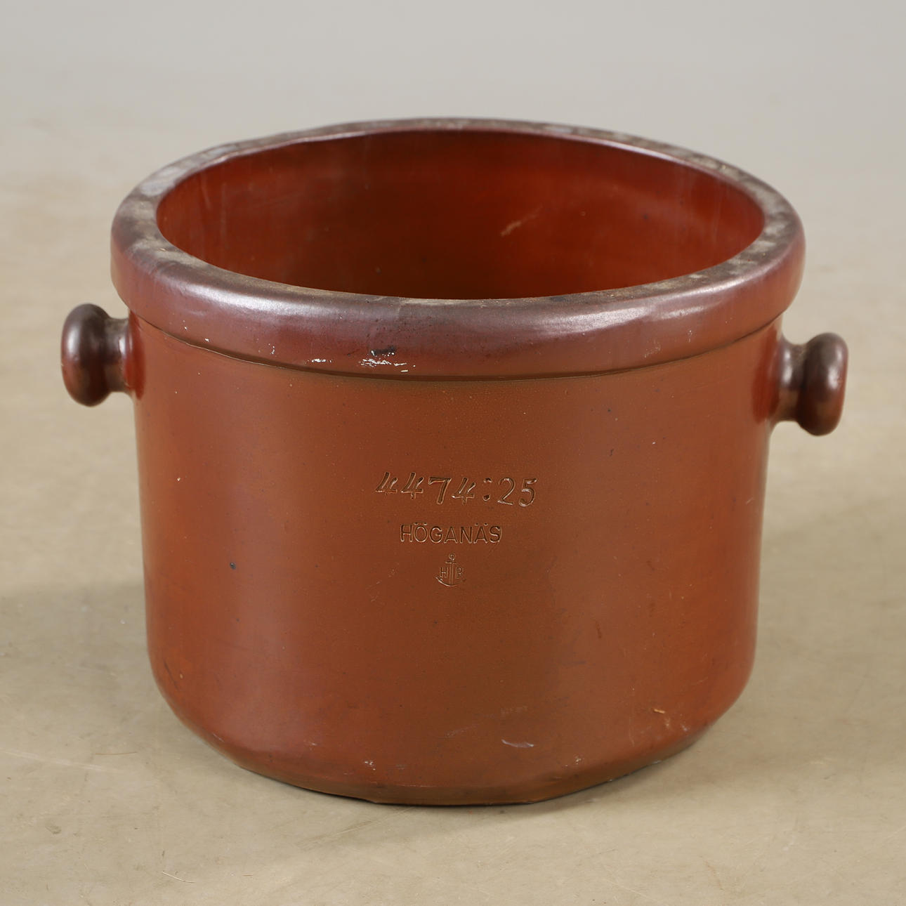 A salt glazed stoneware mug, Höganäs.