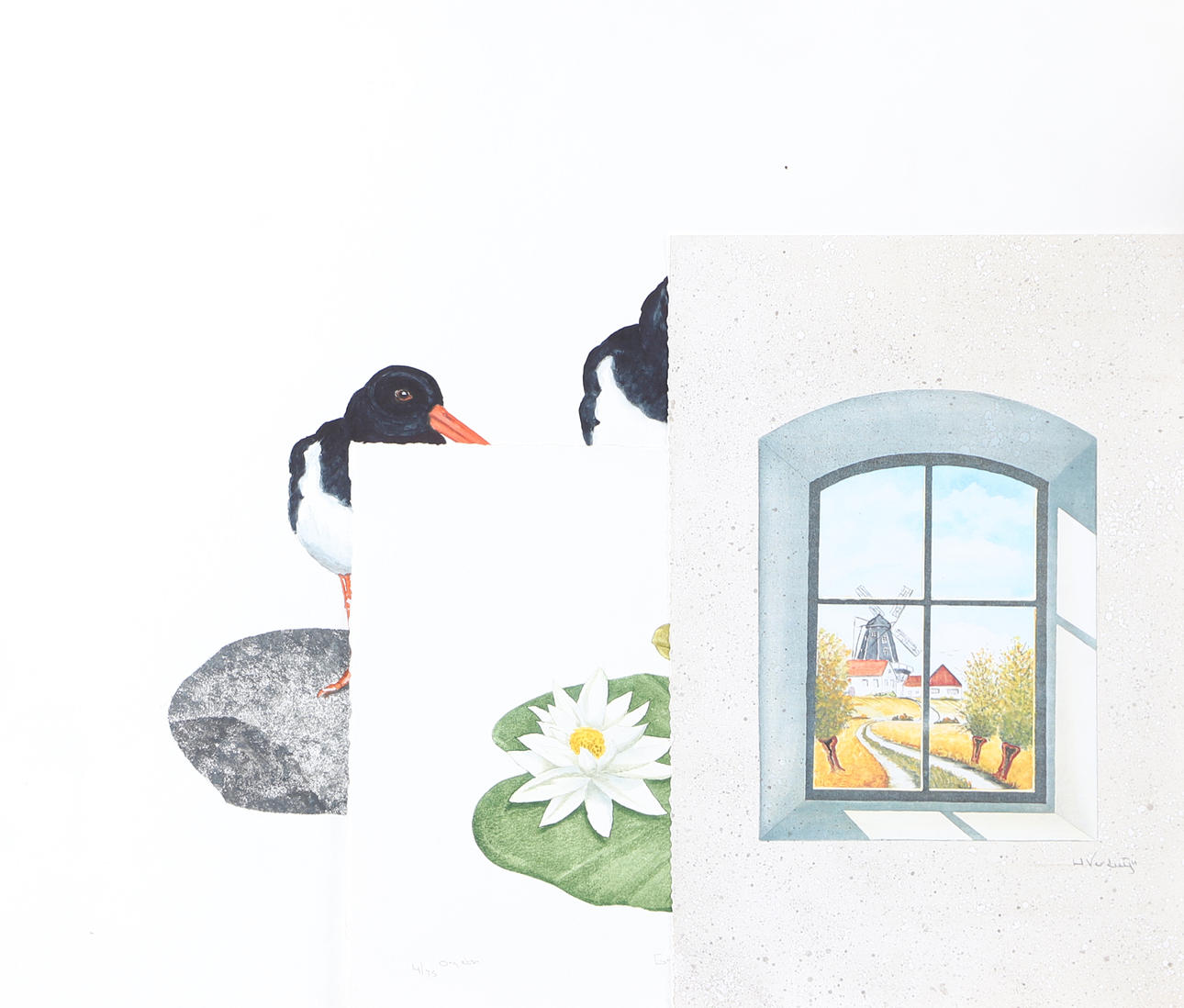 HANS VERDUYN. 3 color lithographs, signed.