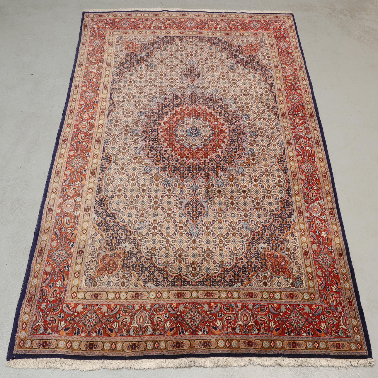 A CARPET, oriental, medallion, dimensions approx: 308x190 cm.