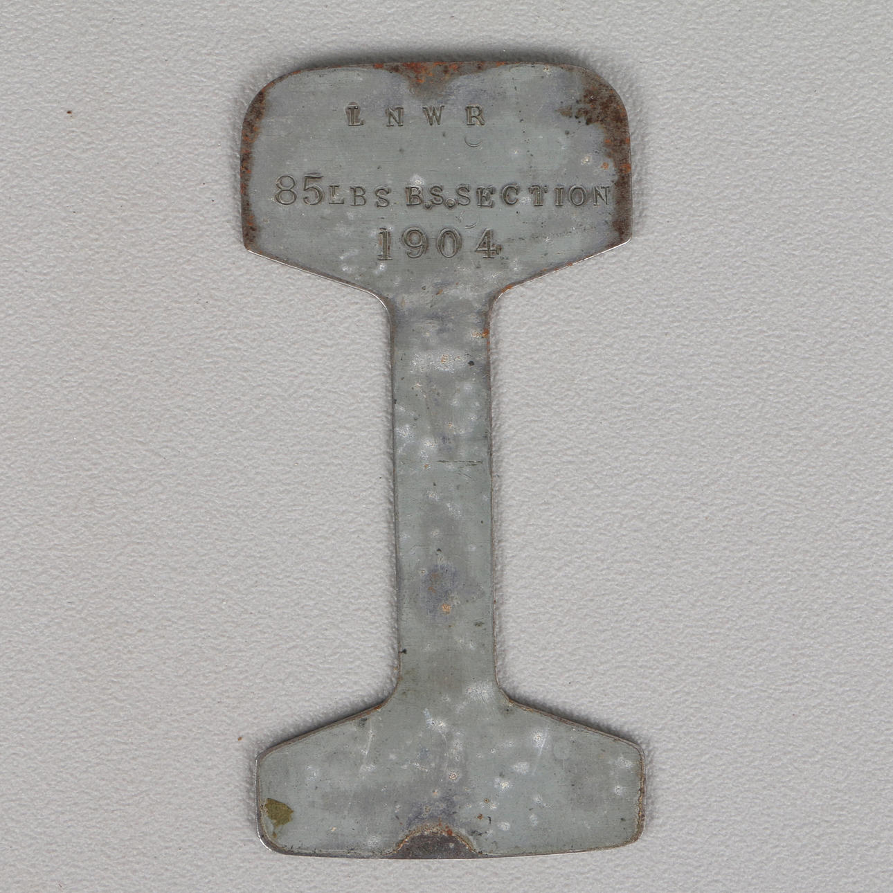 A LNWR 85LBS B.S SECTION RAIL PROFILE, DATED 1904.