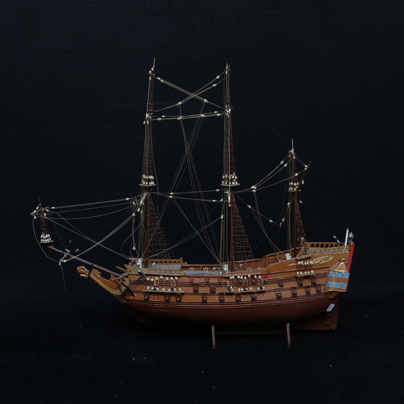 A 20th-century ship model.