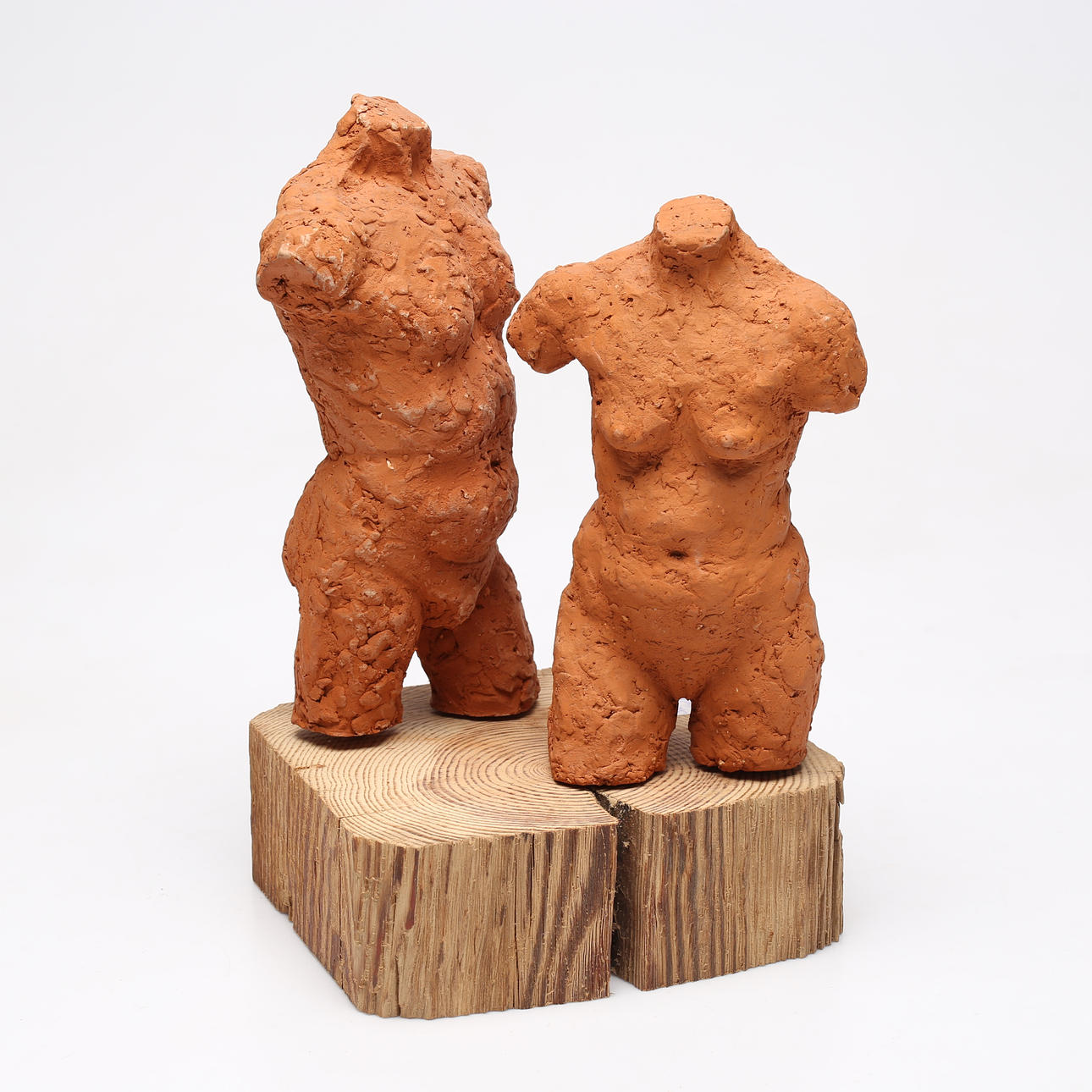 INGA ERIKSSON LOARP. sculpture, clay, “Relationship” signed.