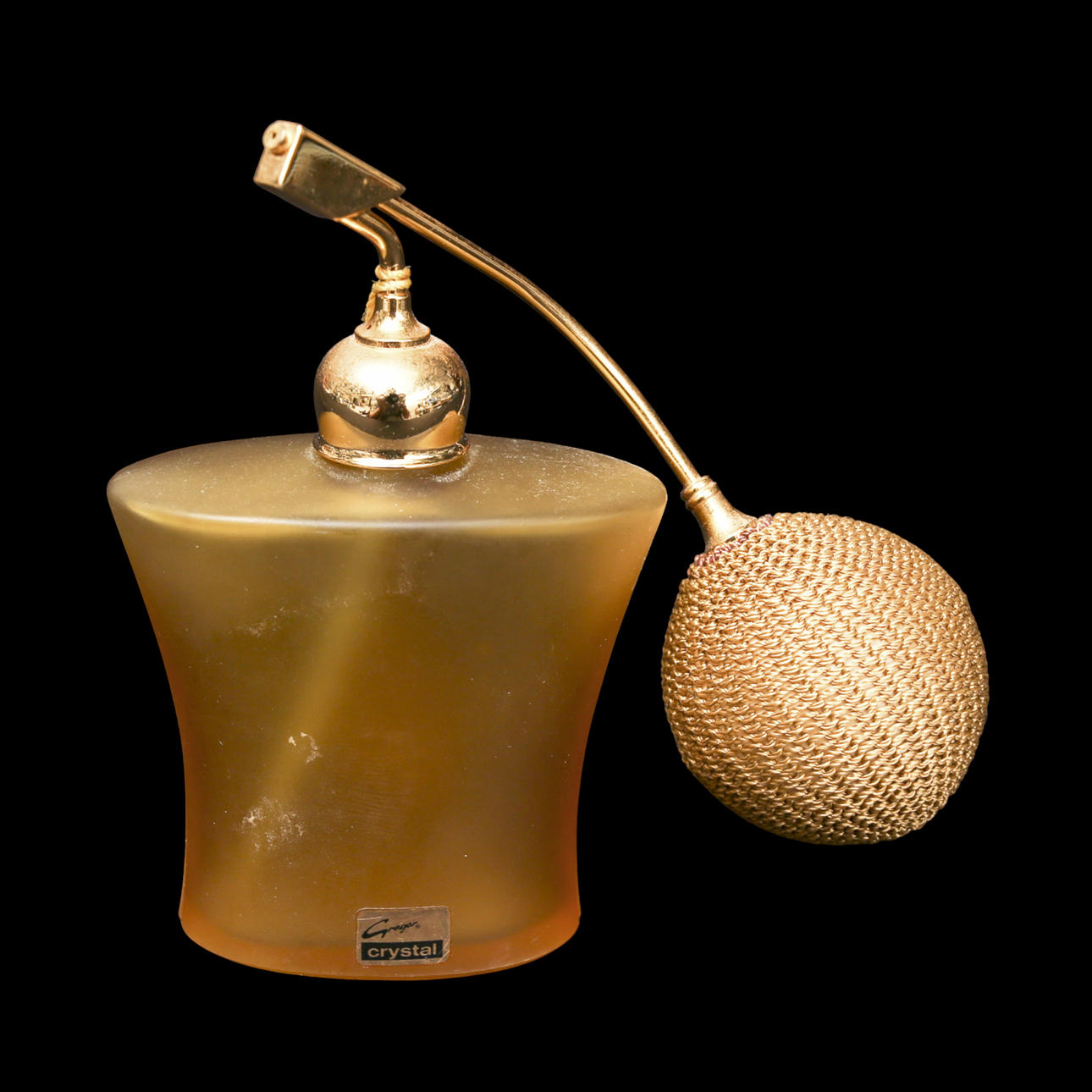 BOTTLE WITH PUMP, perfume bottle.