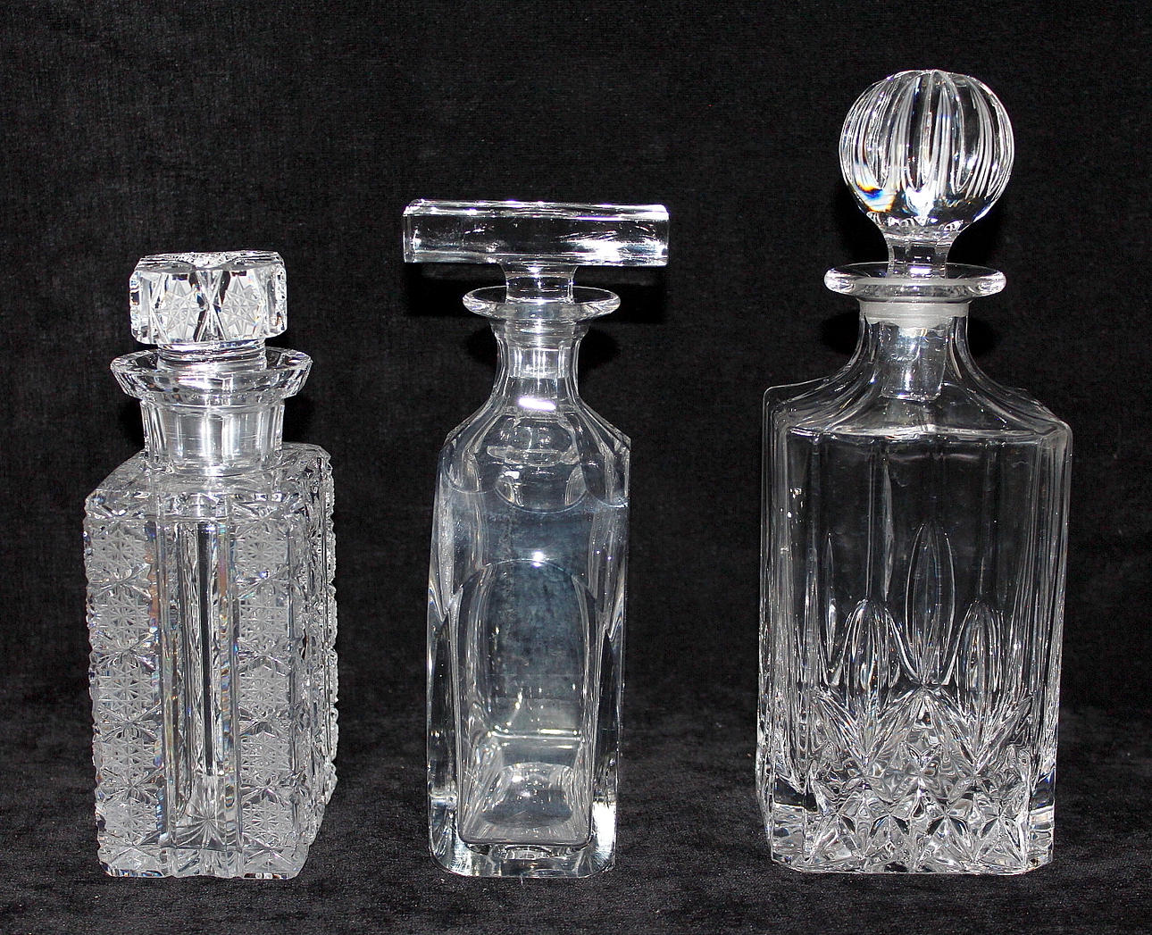 VINKARAFFER, 3 st, kristall.