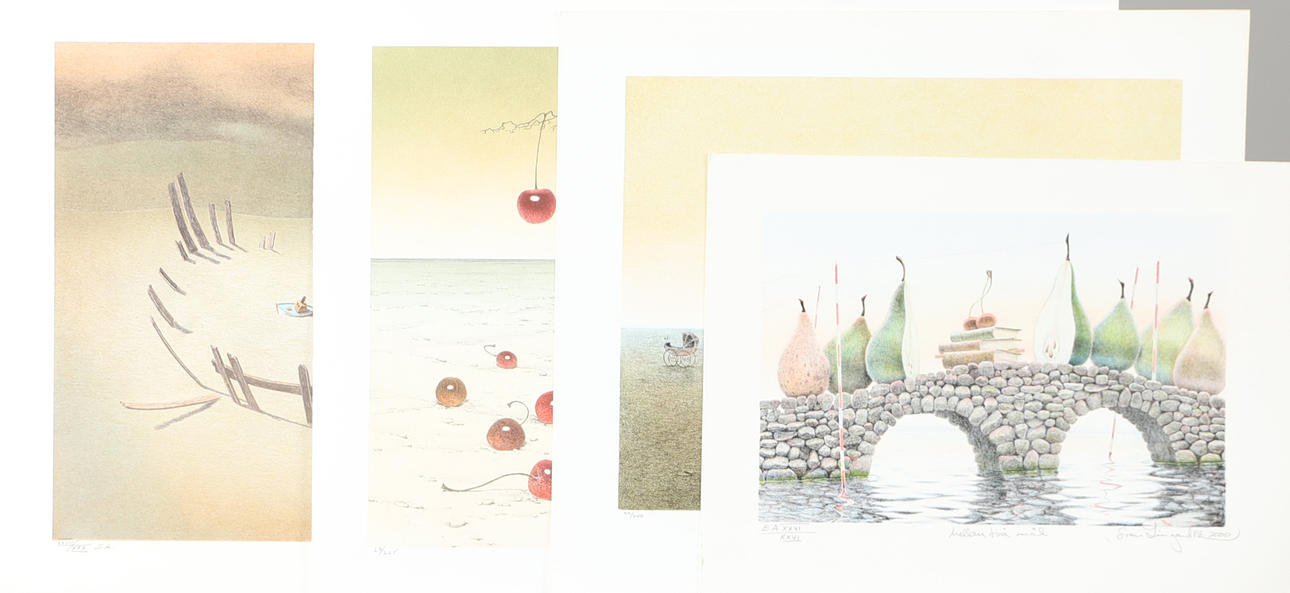 SVEN  LINGARDSZ. 4 color lithographs, signed.