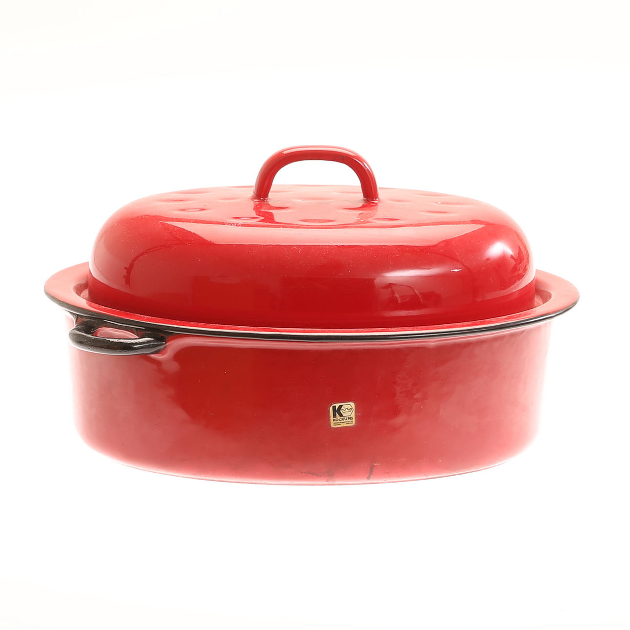 An enamelled casserole, Kockums 1900s.