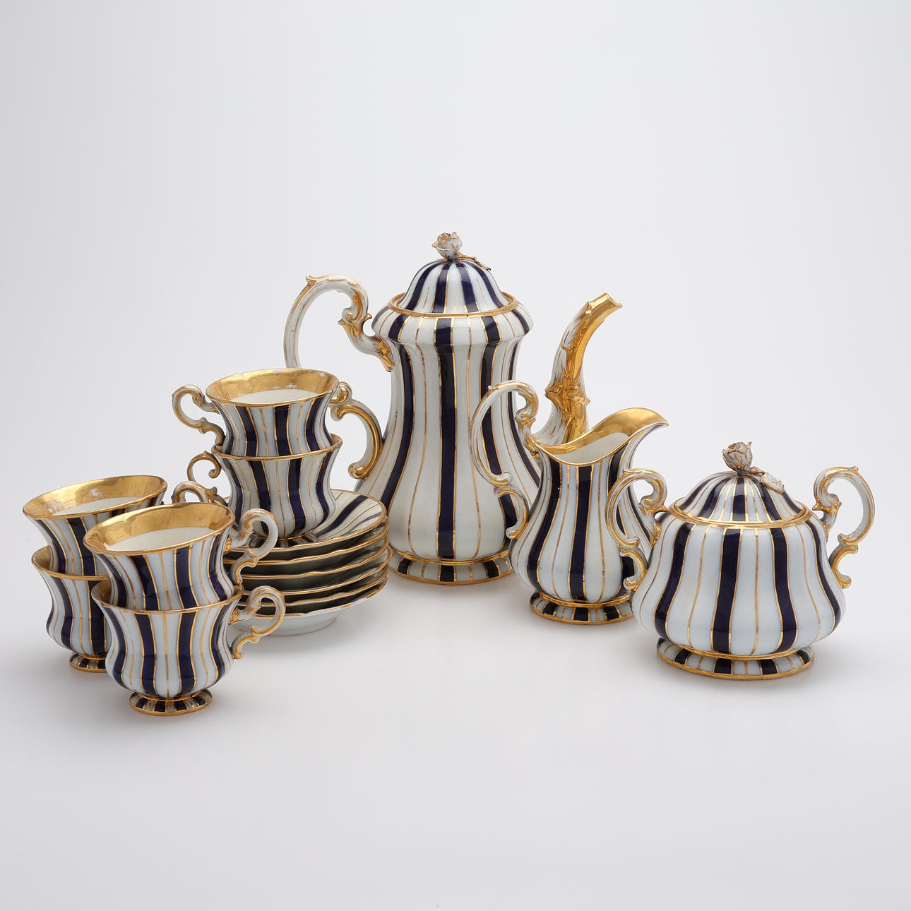 COFFEE SET, PORCELAIN, MEISSEN, NEO-ROCOCO, LATE 19TH OR EARLY 20TH ...