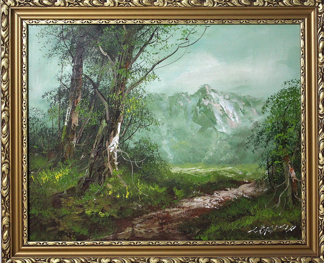 ANTTI NILSSON. olja på duk, landskapsmotiv, signerad.