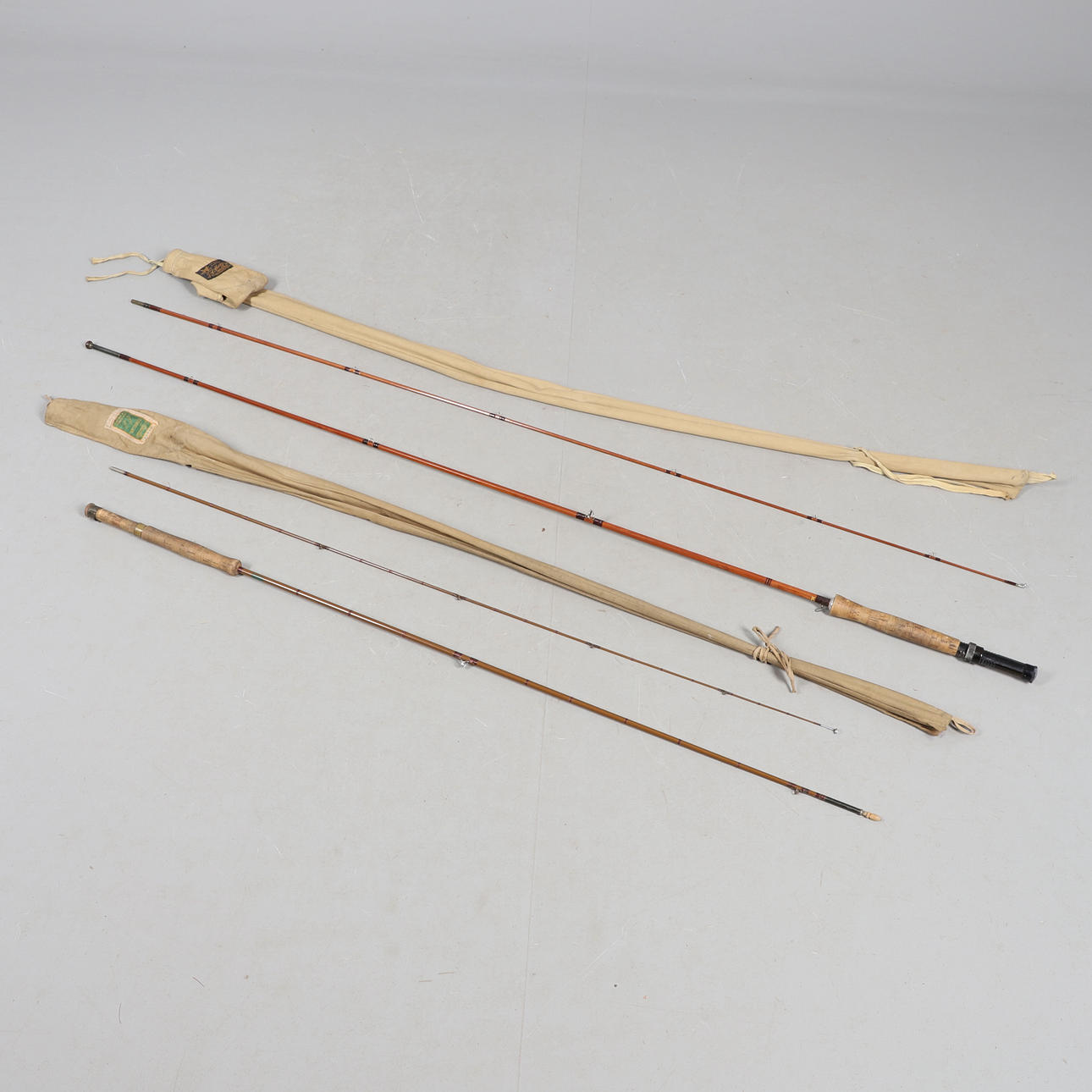 SHARPES OF ABERDEEN SPLIT CANE ROD & ANOTHER ROD.