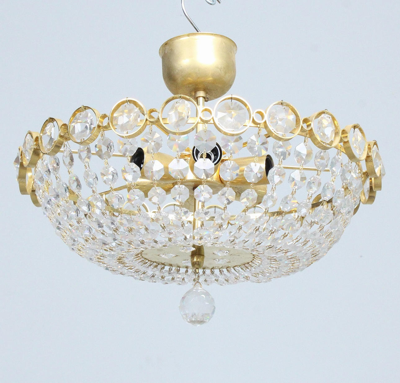 Ceiling lamp in the style of Gaetano Sciolari.