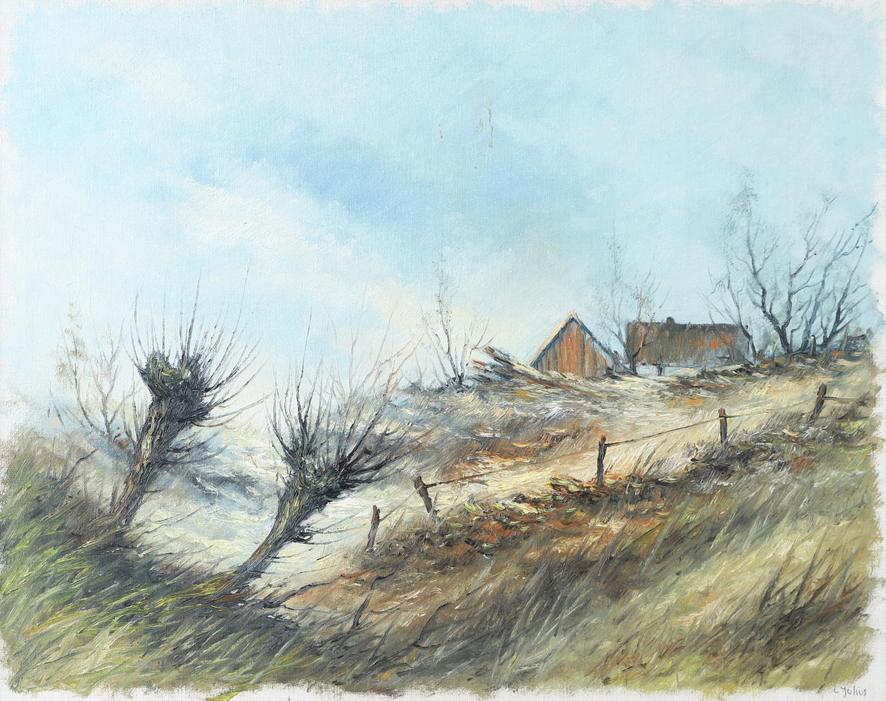 CARL JULIUS. “Autumn”, oil on canvas, signed C. Julius.