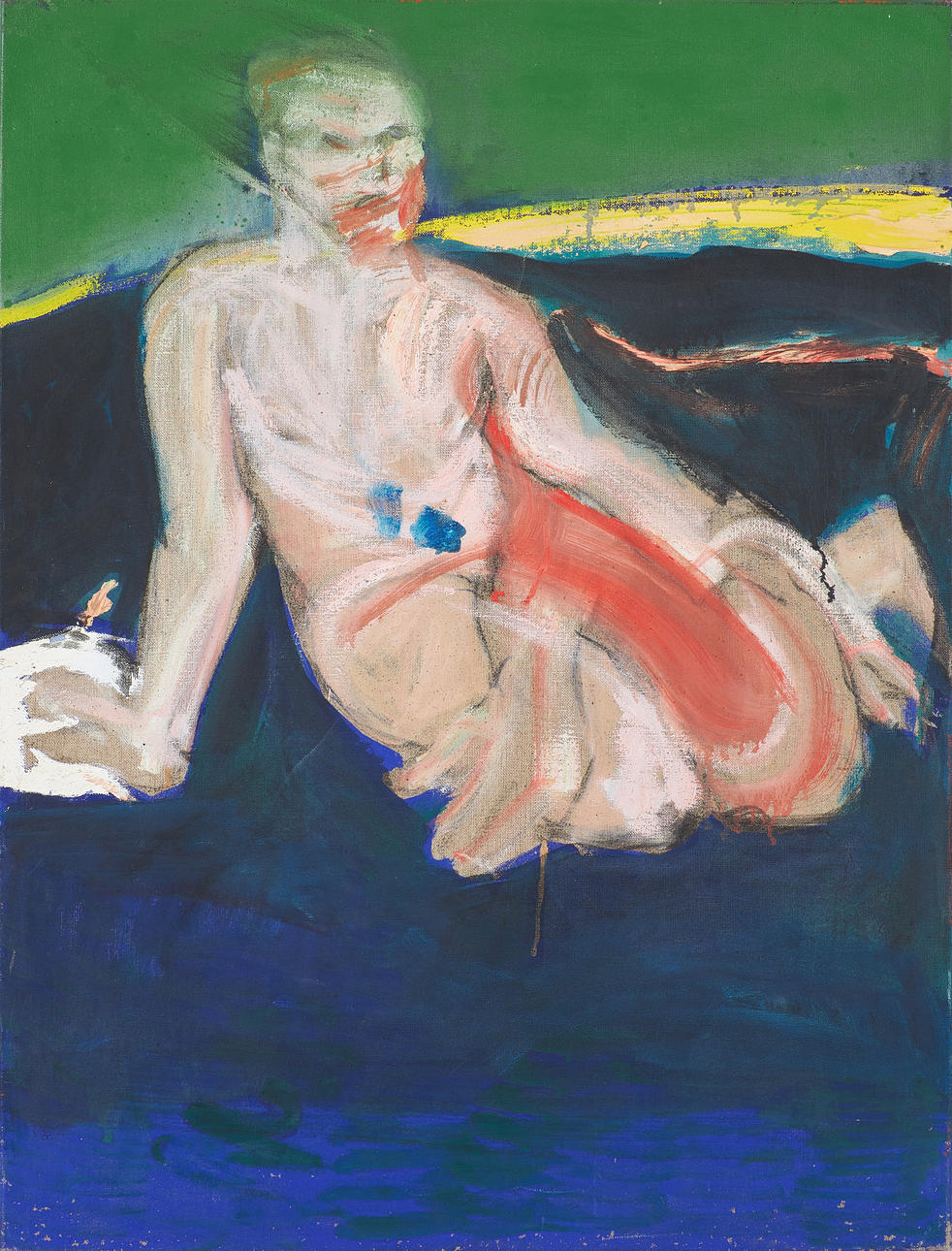 SAMI RINNE. Nøgenstudie, olie på lærred.