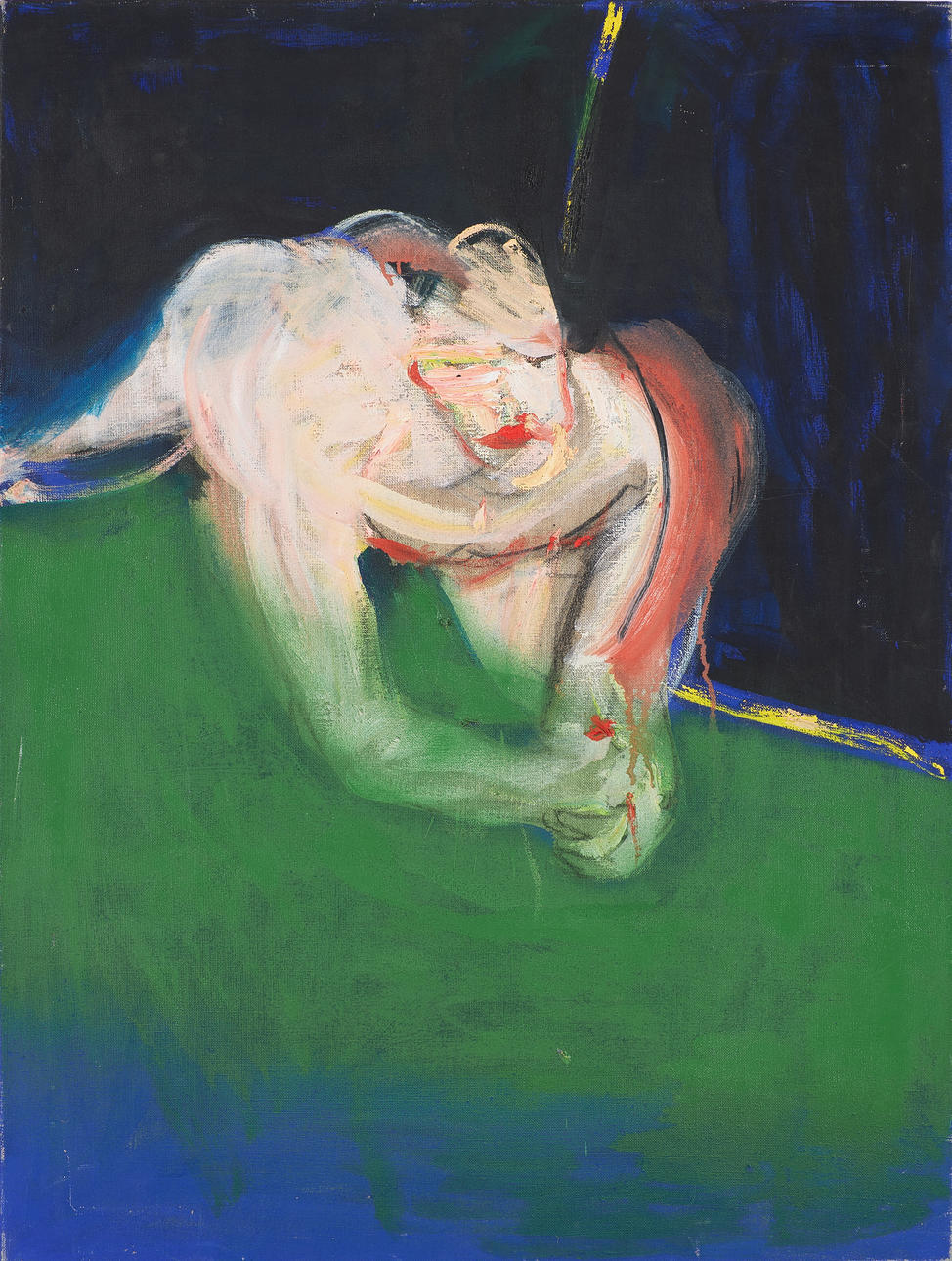 SAMI RINNE. Nøgenstudie, olie på lærred.