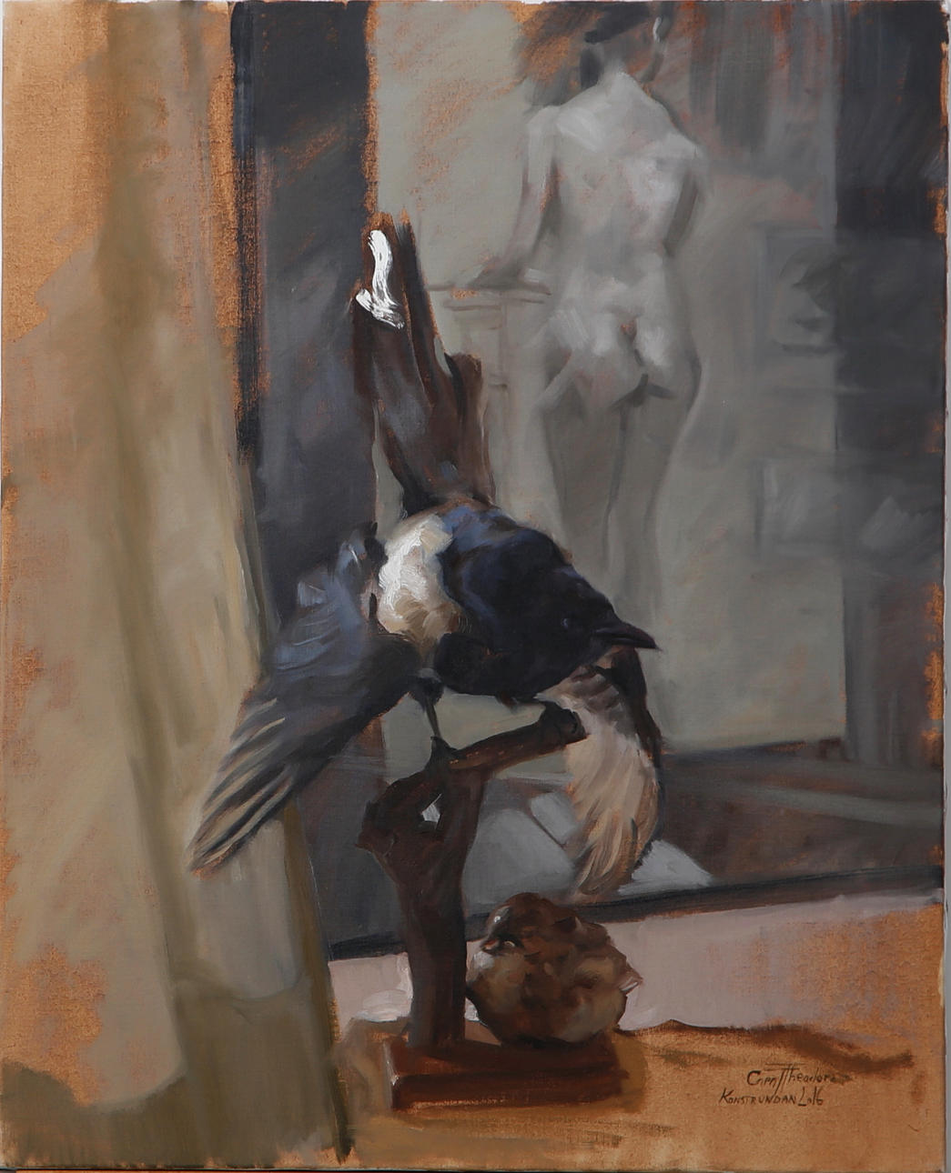 THEODORA DANIELA CAPAT. Skata, olja på duk, signerad och daterad 2016.