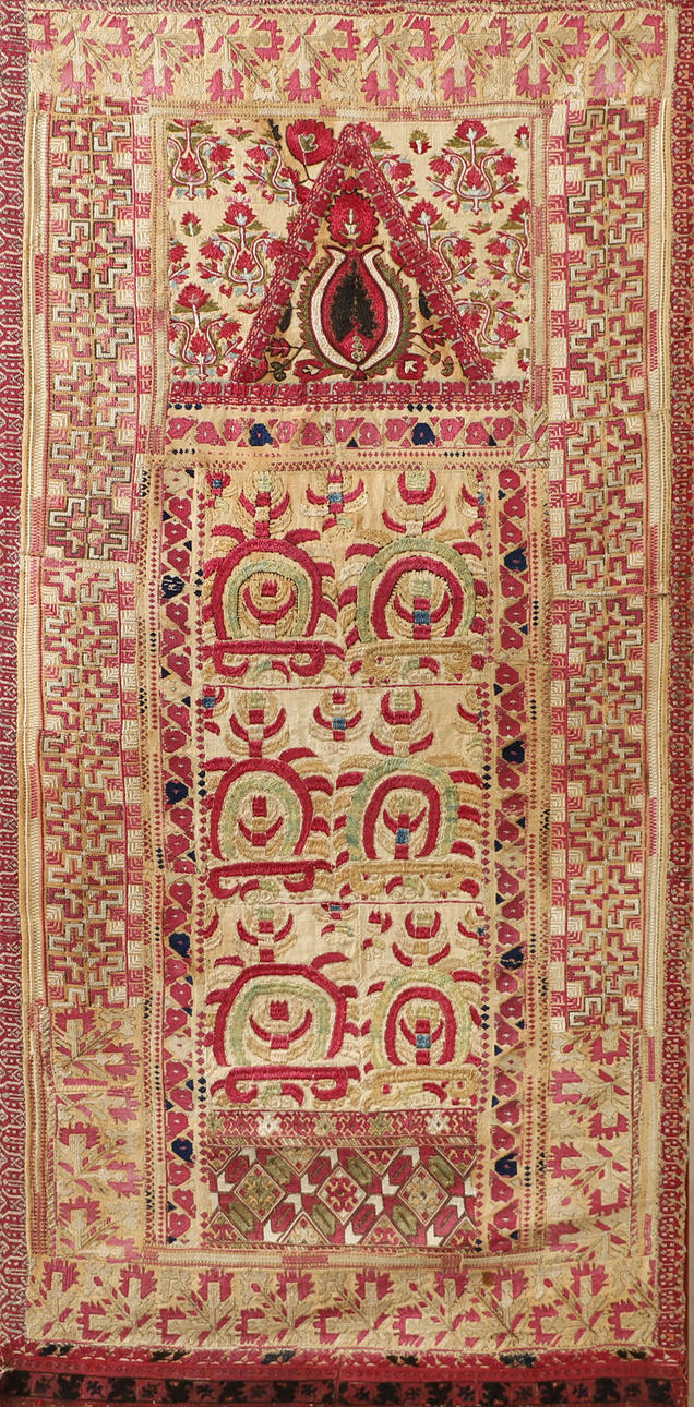 SEINÄPEITE, brodeerattu, 1800-luku.